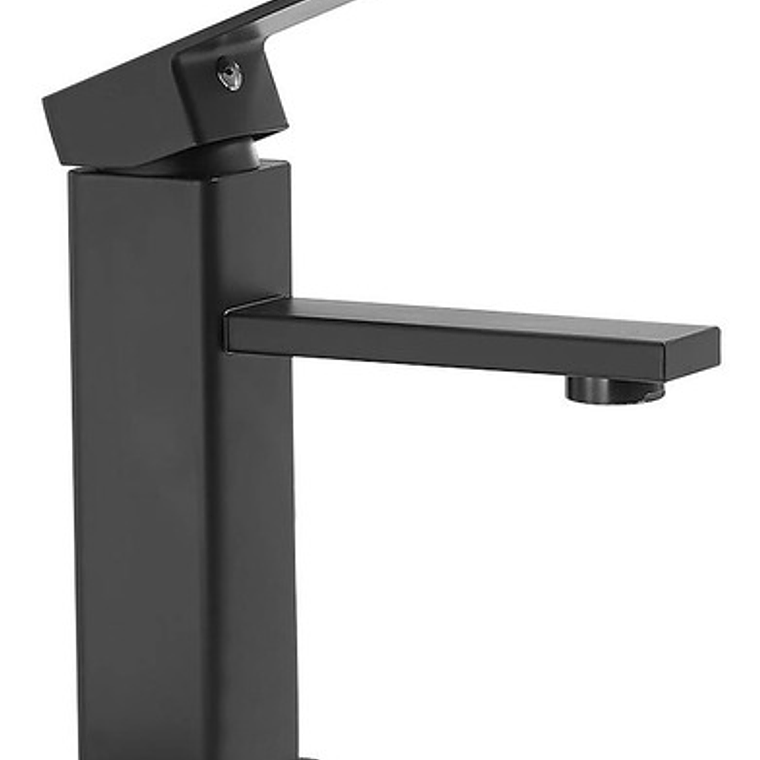 Grifería Baño Lavamanos Hicasa Acero Inoxidable Negro Mate Monocomando 9