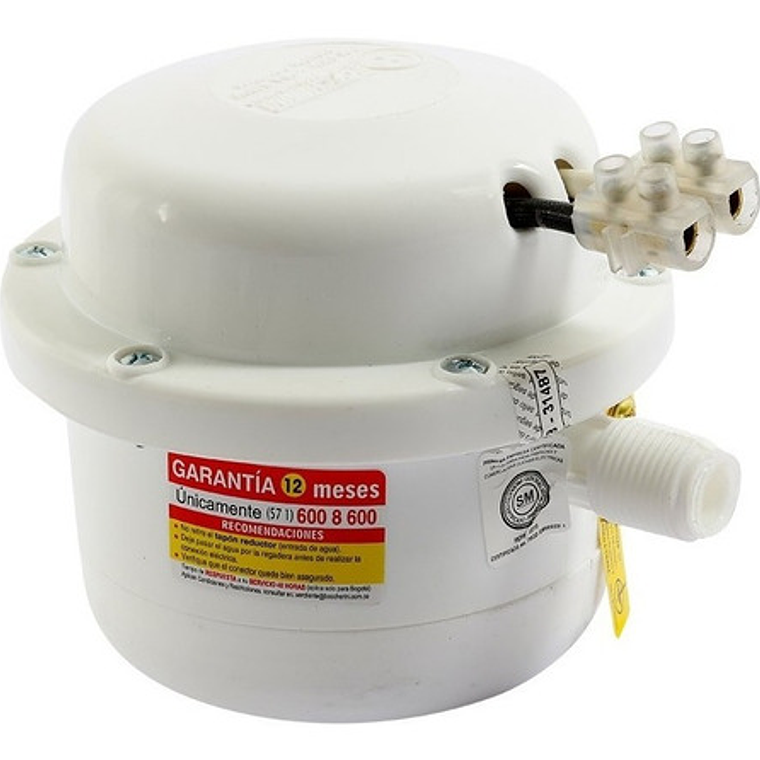 Ducha Eléctrica Boccherini Fusión Blanca Brillante 5