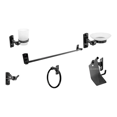 Set Accesorios Para Baño Negro Mate