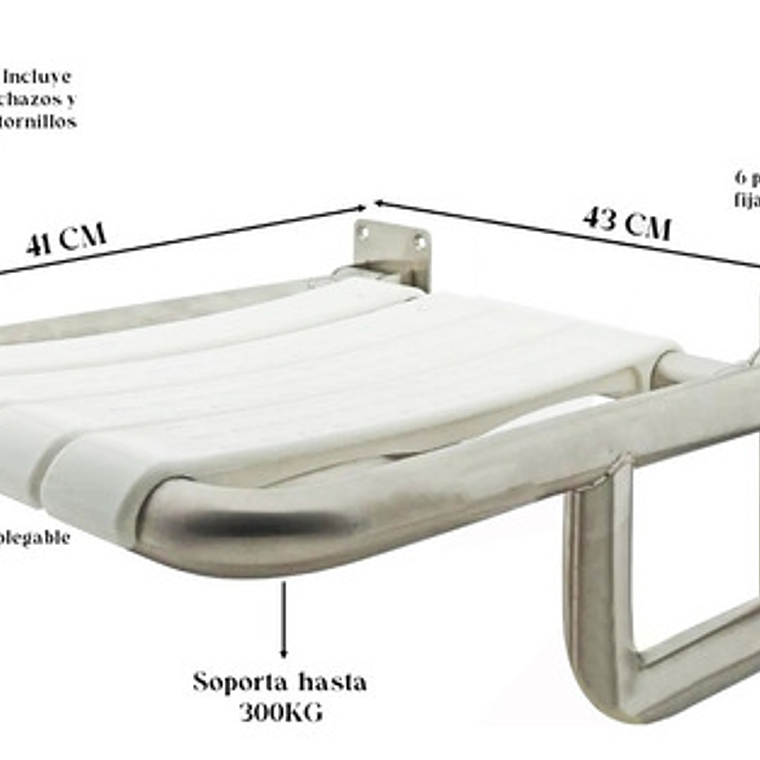 Asiento Silla Abatible Institucional Para Baño 7