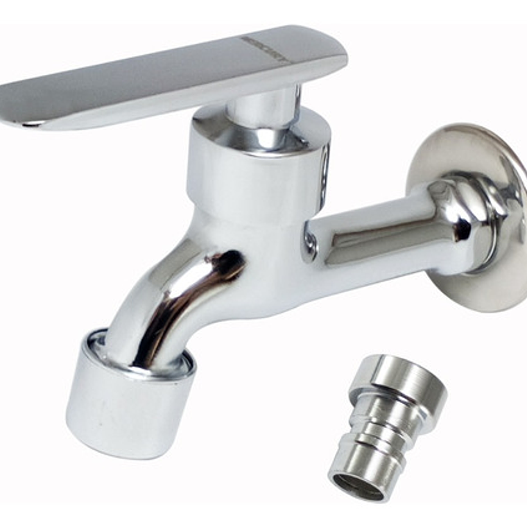 Llave Jardín O Lavadero De Lujo Metálica Doble Filtro 1