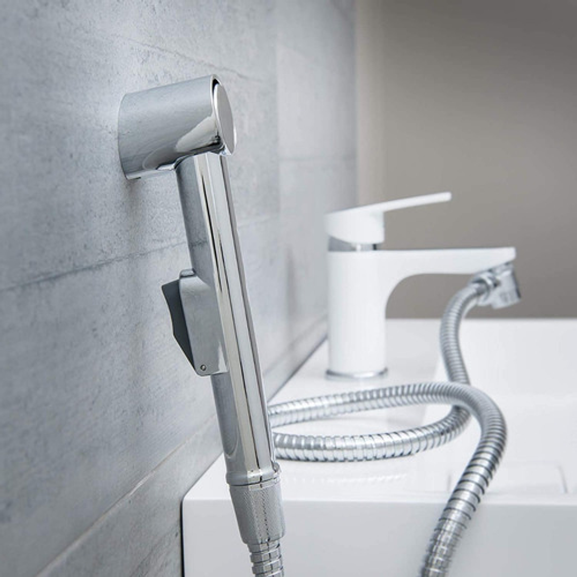 Ducha Bidé Telefono Con Manguera Siliconada De 1.50 Mt 5