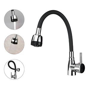 Mezclador Monocontrol Flexible Para Lavaplatos 