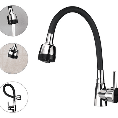 Mezclador Monocontrol Flexible Para Lavaplatos 