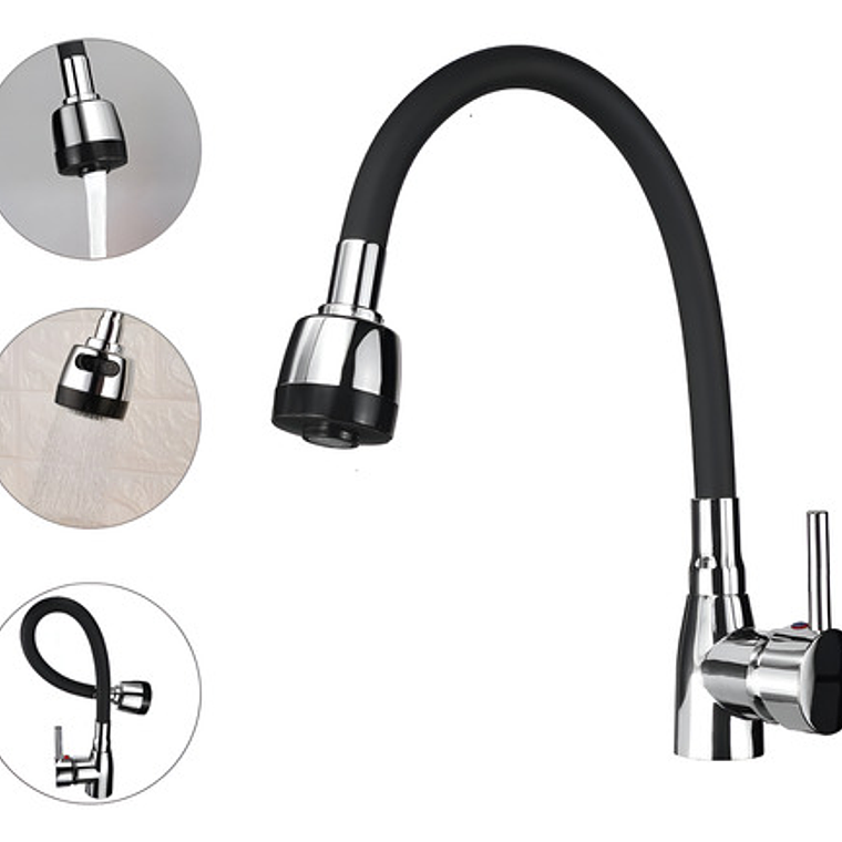 Mezclador Monocontrol Flexible Para Lavaplatos  1