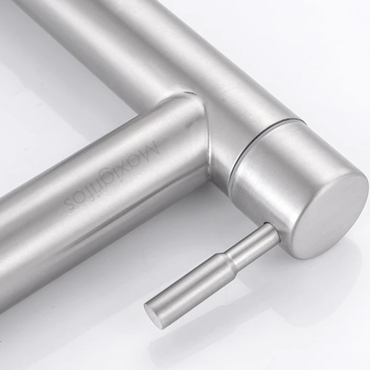 Llave Grifo Lavamanos Satinada Alta En Acero Inoxidable 7