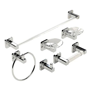 Juego De Accesorios Cuadrados Baño Abs Moderno 