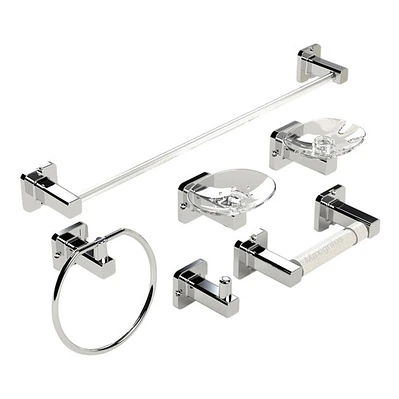 Juego De Accesorios Cuadrados Baño Abs Moderno 