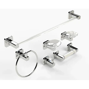 Juego De Accesorios Cuadrados Baño Abs Moderno 
