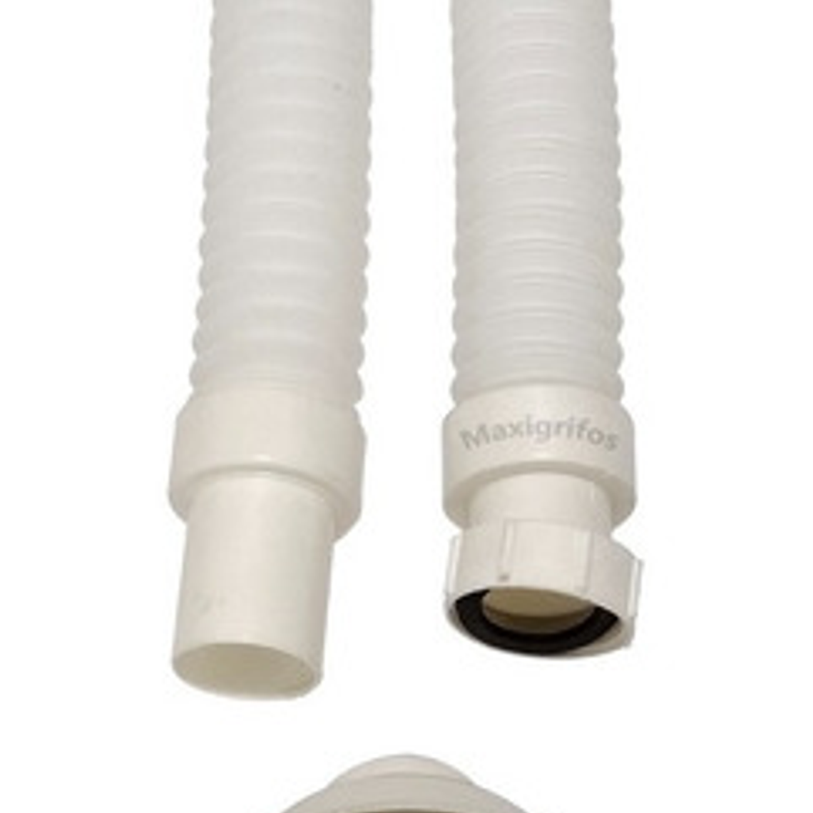 Sifón Flexible Lavaplatos Blanco Con Canastilla En Acero 4