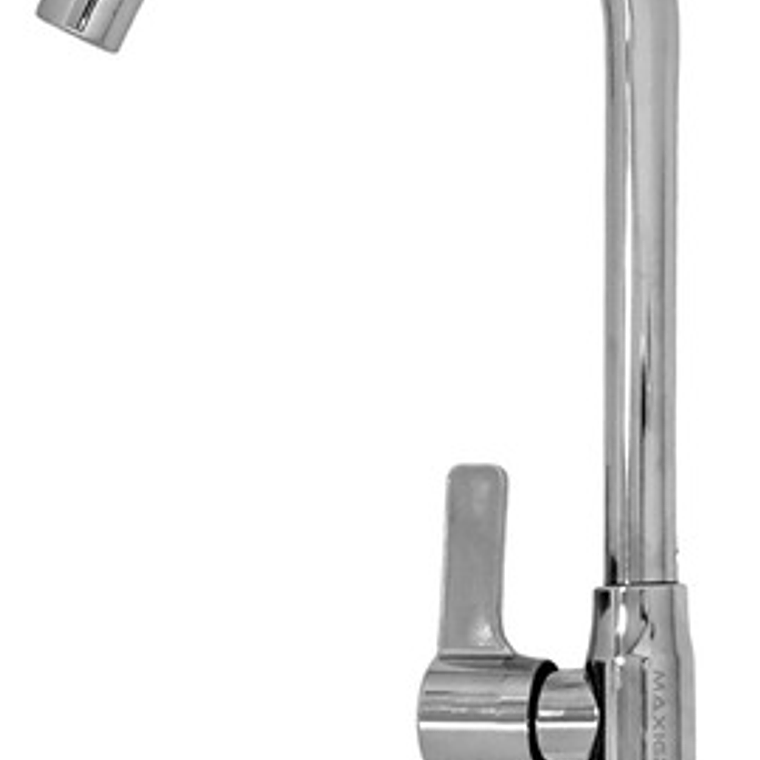 Griferia Lavaplatos Agua Fría Cuello Alto Redonda Metálica 4