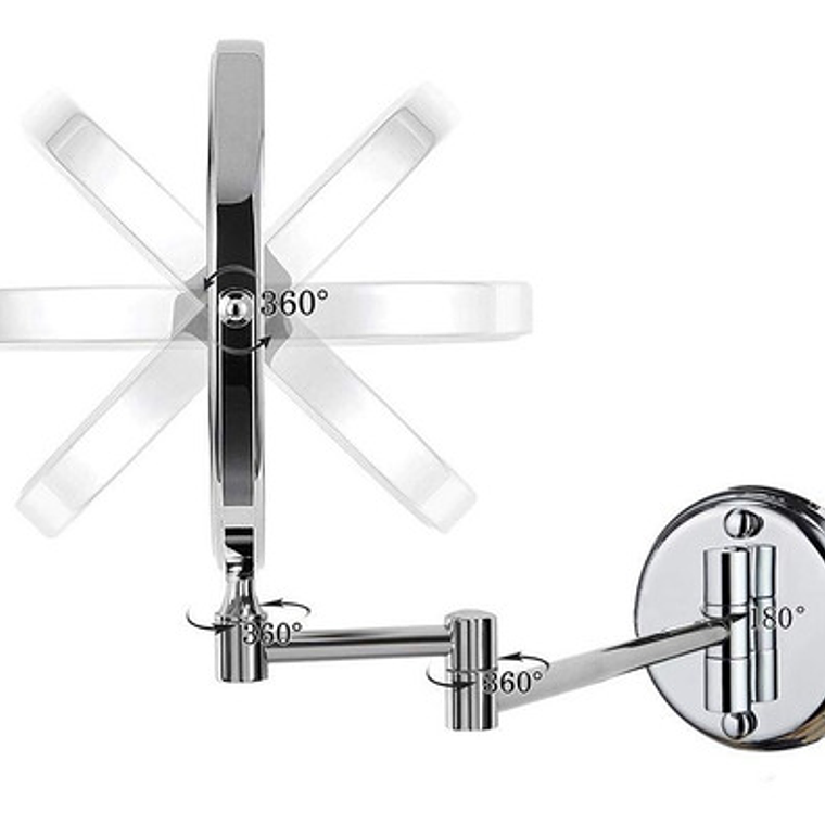 Espejo Retráctil Metálico Con Aumento Diseño Exclusivo 5