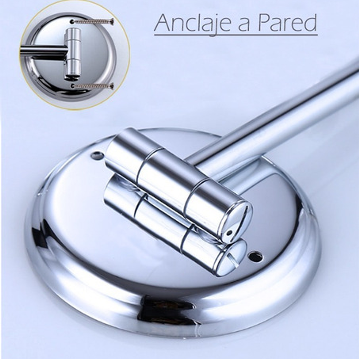 Espejo Retráctil Metálico Con Aumento Diseño Exclusivo 7