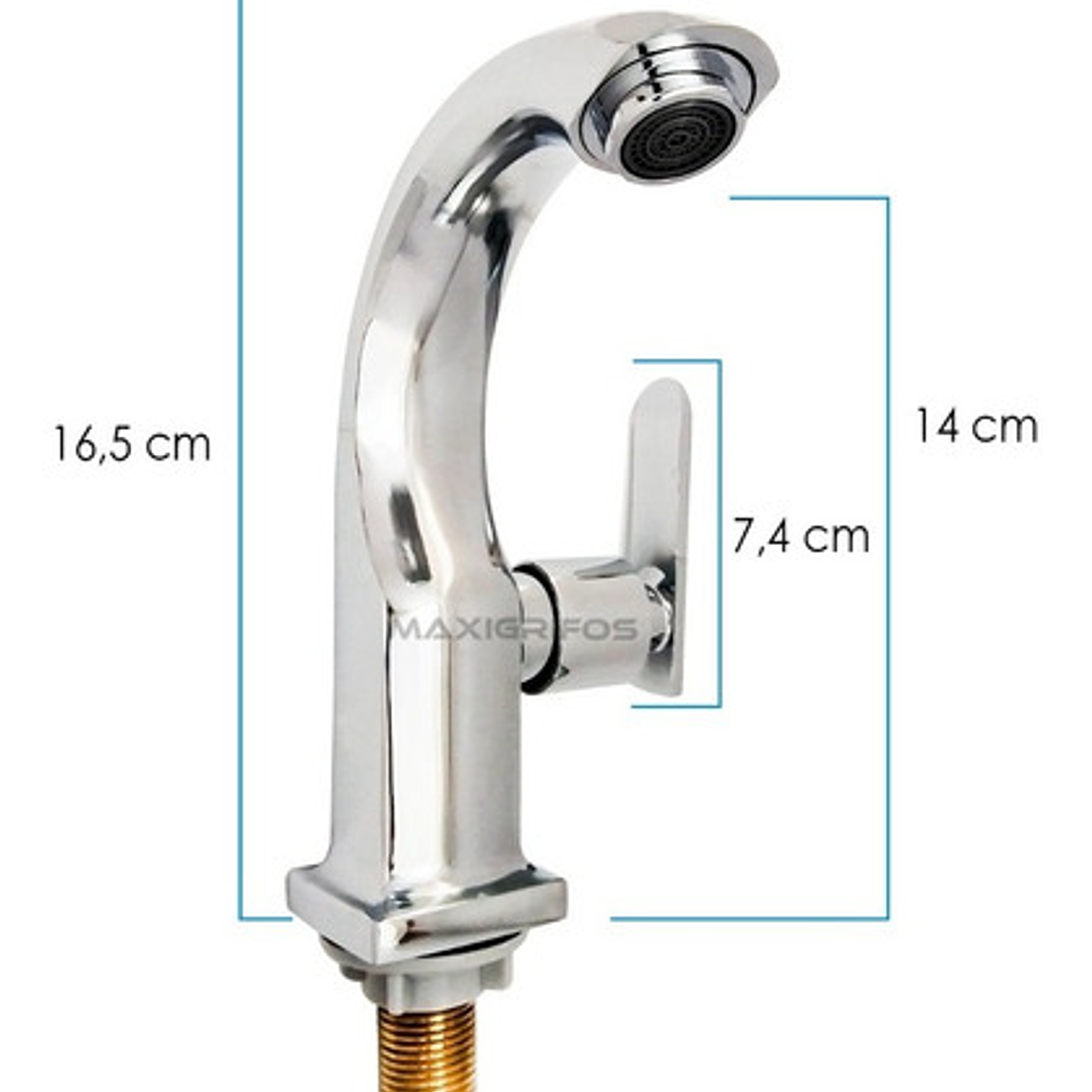 Llave Para Lavamanos Lujo Sencilla Solo Agua Fria 4