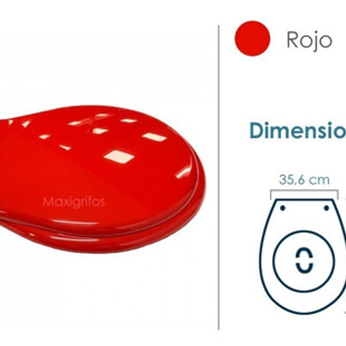 Tapa Asiento Sanitario Rojo Pasión Redondo 2