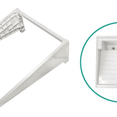 Base Para Lavadero Plástico 60x60 Incluye Chazos