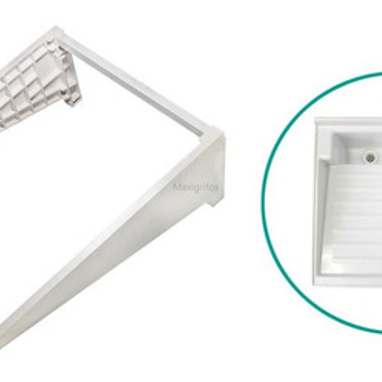 Base Para Lavadero Plástico 60x60 Incluye Chazos 1