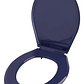 Tapa Asiento Sanitario Azul Oscuro Redondo - Miniatura 1