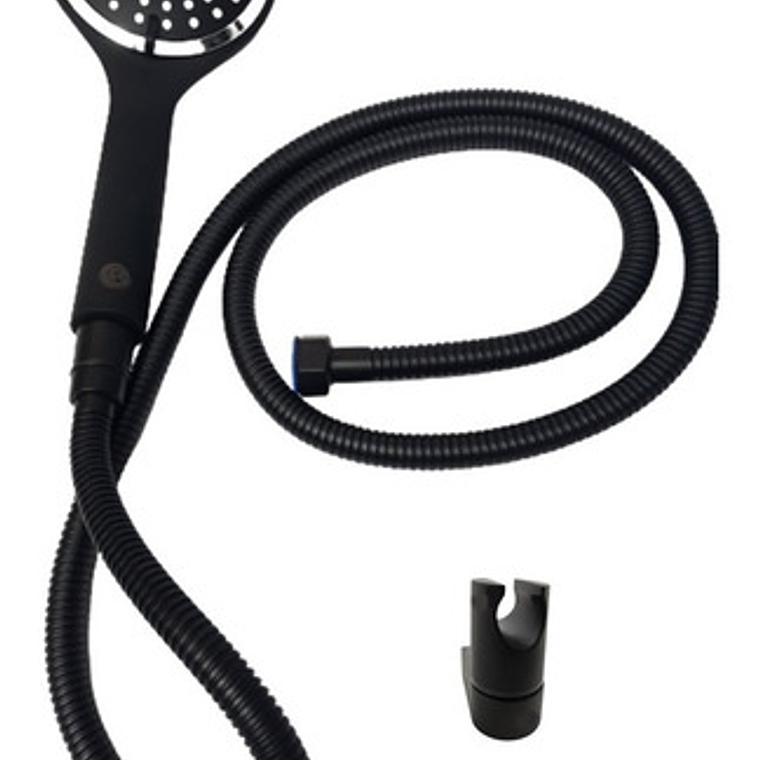 Ducha Telefono 3 Tipos De Chorro Negro Mate Lujo Negro Mate Negro/mate 2
