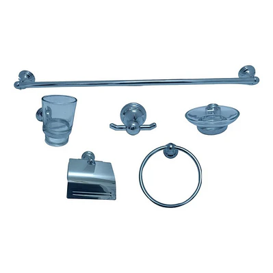 Juego De Accesorios Para Baño X 6 Piezas Metálicos
