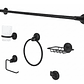 Set Accesorios Para Baño Negro Mate 6 Piezas - Miniatura 1