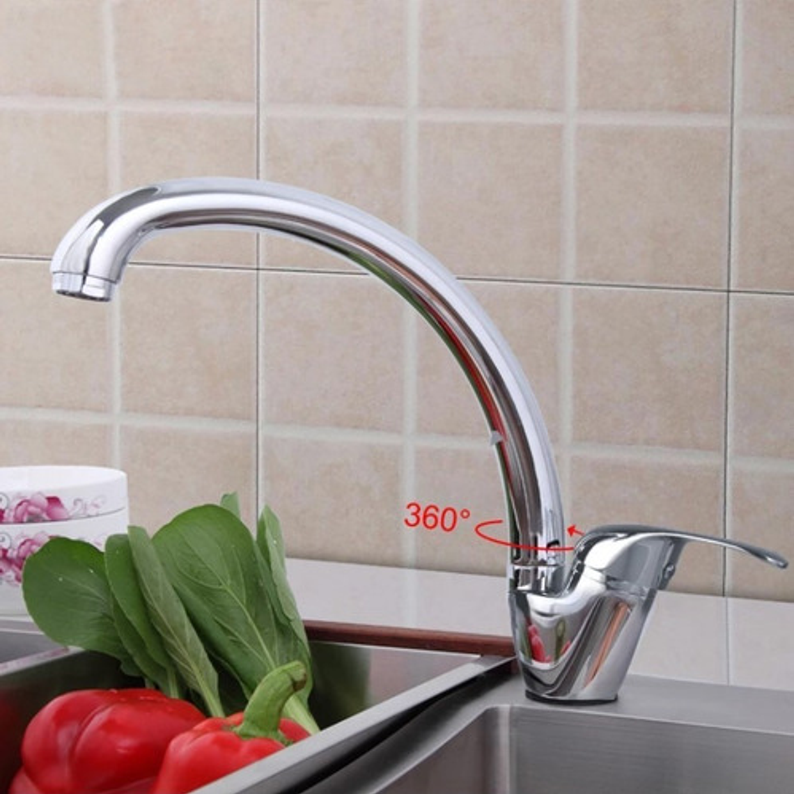 Griferia Llave  Monocontrol Para Cocina Lavaplatos 4