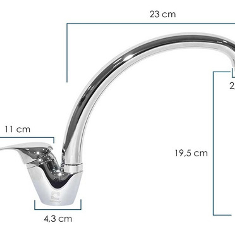 Griferia Llave  Monocontrol Para Cocina Lavaplatos 9