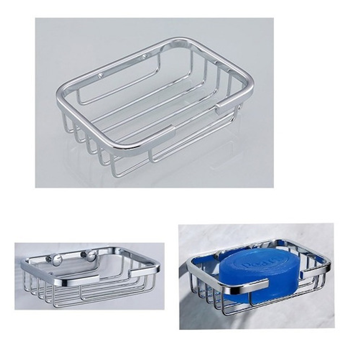 Jabonera Metálica Ducha Brillante Moderna 2