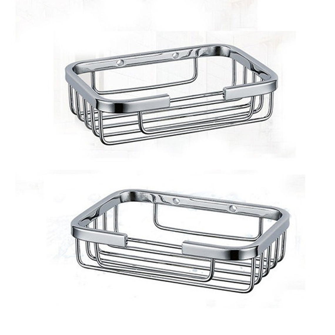 Jabonera Metálica Ducha Brillante Moderna 9