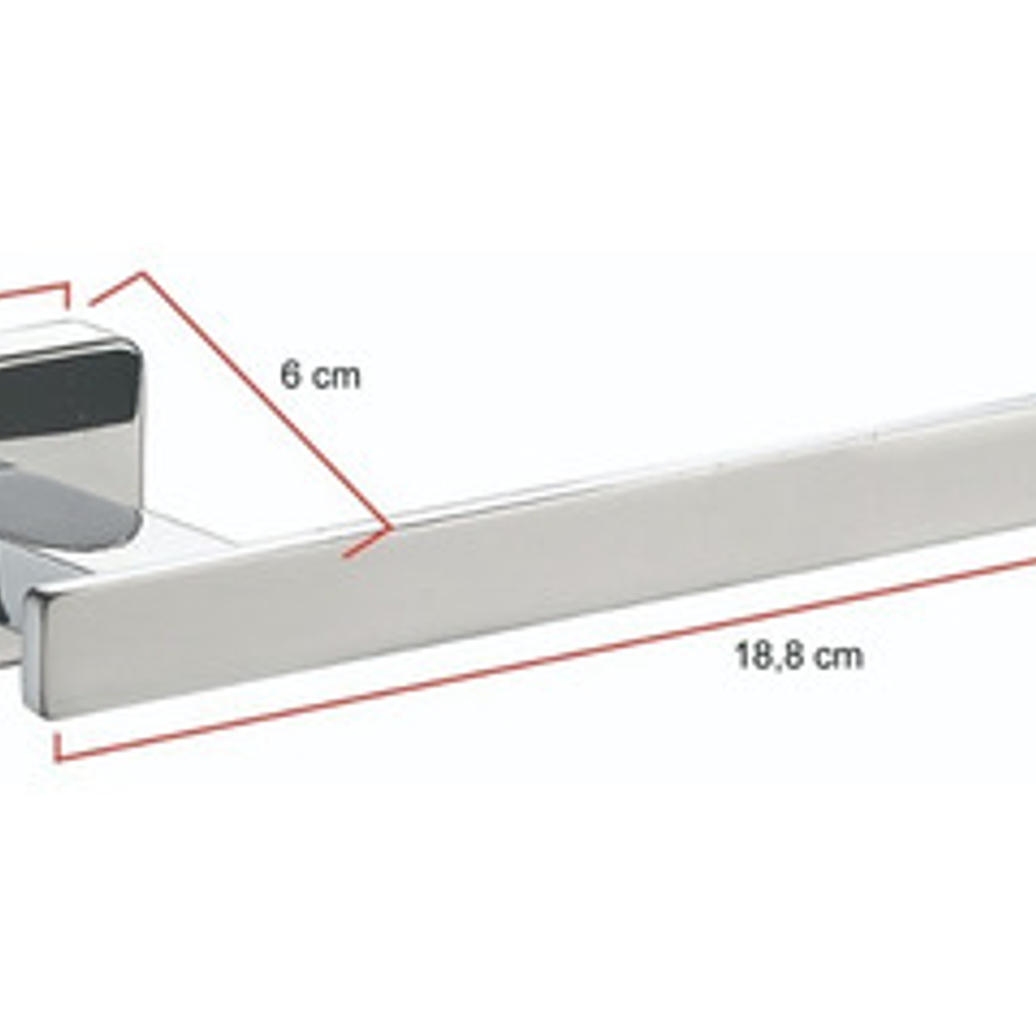 Porta Rollo Recto Cuadrado Lujo 3