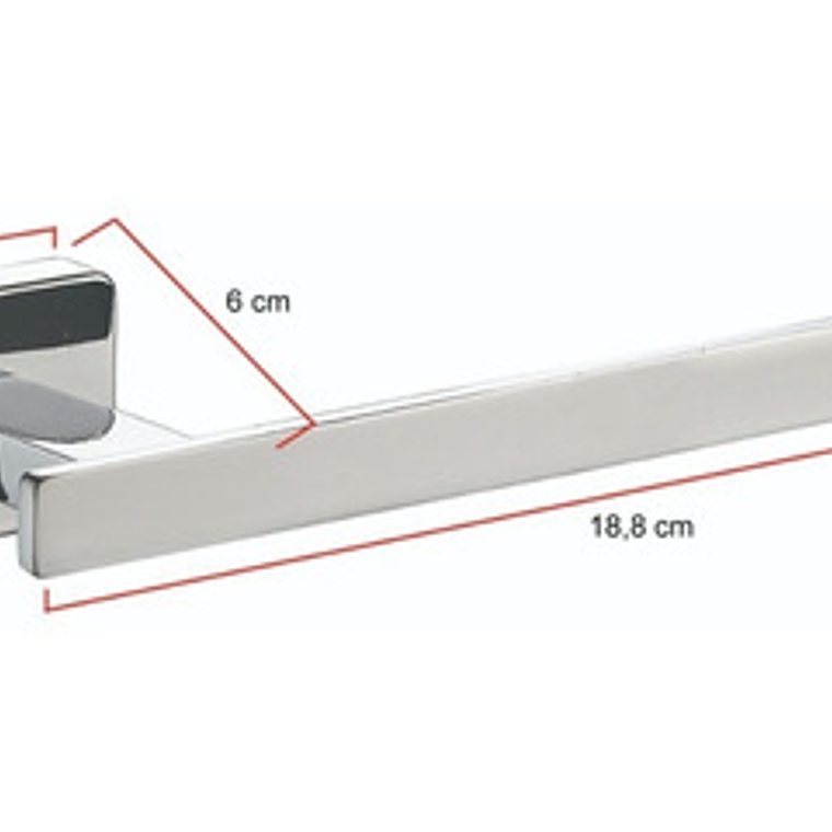 Porta Rollo Recto Cuadrado Lujo 3