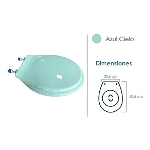 Tapa Asiento Sanitario Azul Claro Redondo
