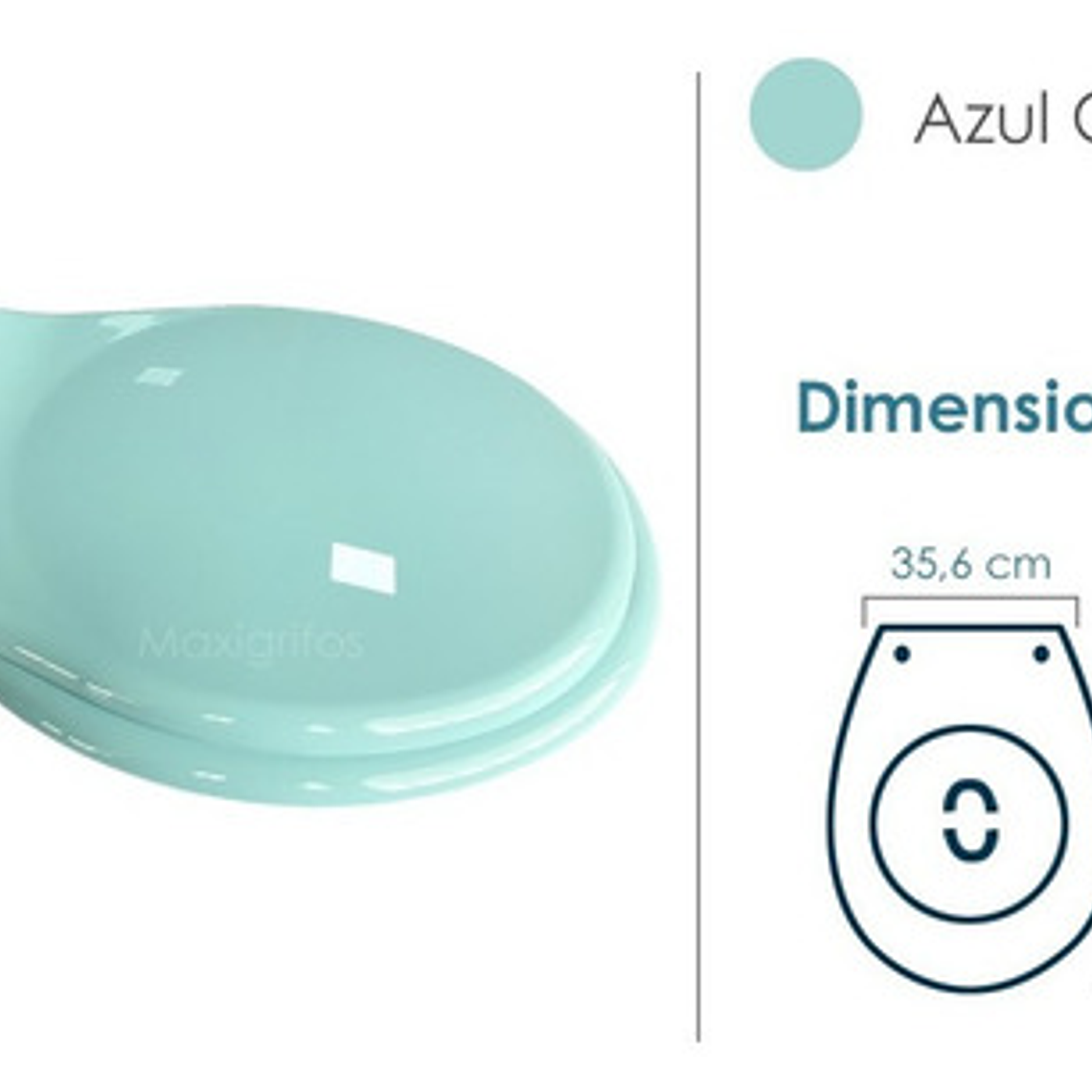 Tapa Asiento Sanitario Azul Claro Redondo 2
