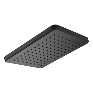 Regadera Ducha Para Baño Rectangular Negro Mate