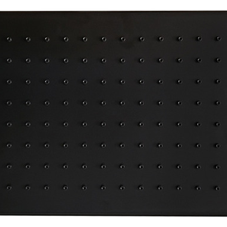 Regadera Ducha Para Baño Rectangular Negro Mate 2
