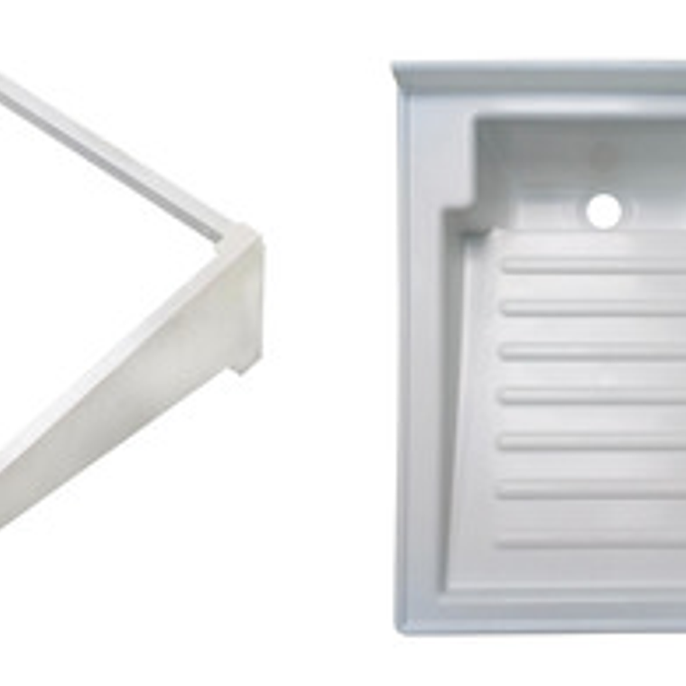 Lavadero Plástico 60x46 + Base Plástica + Válvula De Pozuelo 1