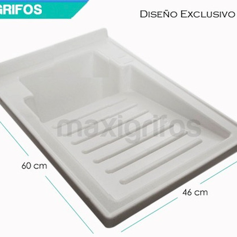 Lavadero Plástico 60x46 + Base Plástica + Válvula De Pozuelo 4