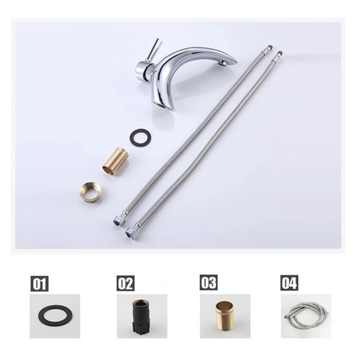 Griferia Para Lavamanos Monocontrol Baja 4