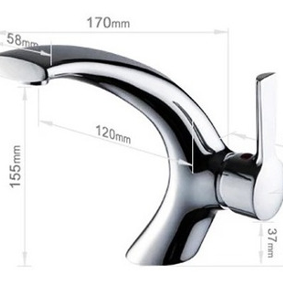Griferia Para Lavamanos Monocontrol Baja 6