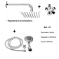 Combo X 3 Regadera Metálica 15x15, Ducha Telefono, Desviador - Miniatura 2