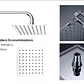 Combo X 3 Regadera Metálica 15x15, Ducha Telefono, Desviador - Miniatura 5