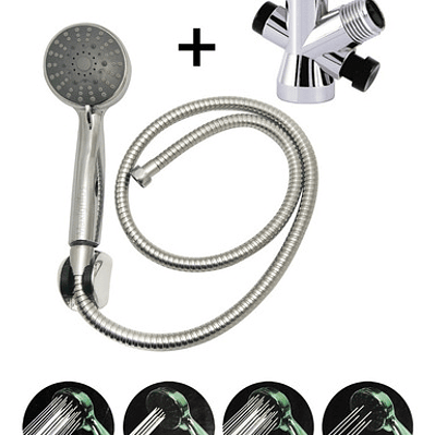 Ducha Teléfono 4 Funciones (tipos De Chorro) + Desviador