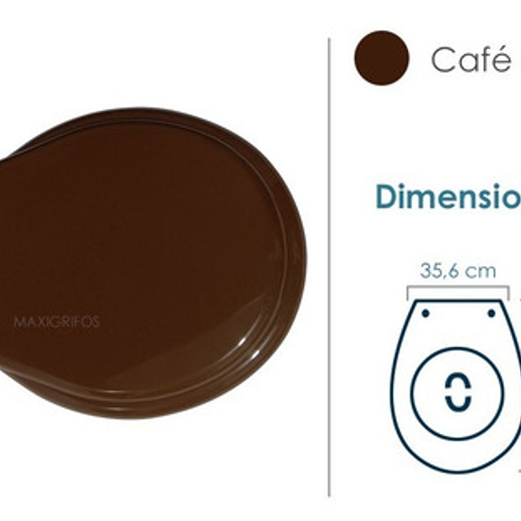 Tapa Asiento Sanitario Café Oscuro Redondo Color Marrón 2