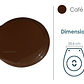 Tapa Asiento Sanitario Café Oscuro Redondo Color Marrón - Miniatura 2