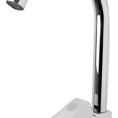 Llave Grifo Lavaplatos Metálica Agua Fría Cuello Alto