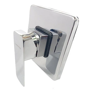 Mezclador De Ducha Monocontrol Cuadrado + Regadera Cuadrada 