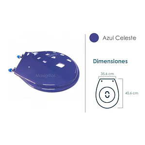 Tapa Asiento Sanitario Azul Celeste Redondo