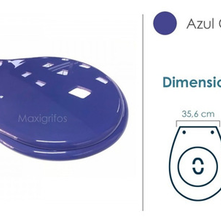 Tapa Asiento Sanitario Azul Celeste Redondo 2