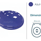 Tapa Asiento Sanitario Azul Celeste Redondo - Miniatura 2