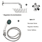 Combo X 3 Regadera Metálica 25x25, Ducha Telefono, Desviador - Miniatura 2
